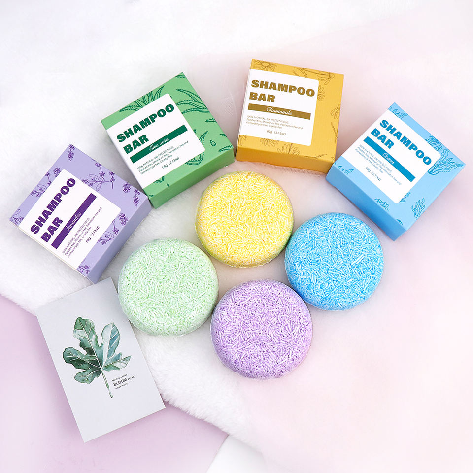 Savon en barre de shampoing pour cheveux secs du cuir chevelu personnalisé