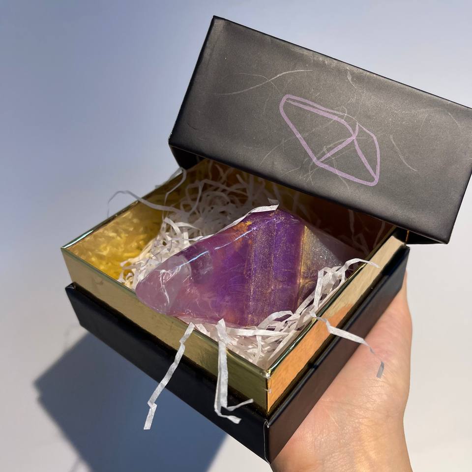 Savon en cristal personnalisé