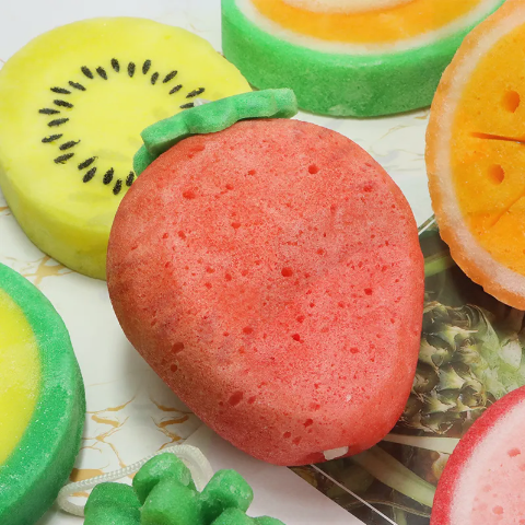 Savon éponge aux fruits de marque privée en gros