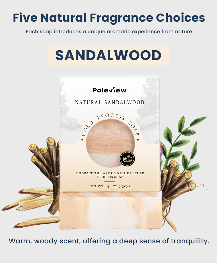 Poleview bonne qualité 100% végétalien bio beurre de karité savon naturel fait à la main à partir de processus à froid barre de savon hydratante