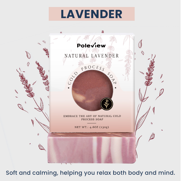 Poleview bonne qualité 100% végétalien bio beurre de karité savon naturel fait à la main à partir de processus à froid barre de savon hydratante