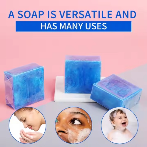 Barre de savon bleue de marque privée