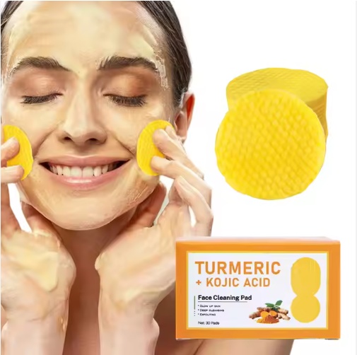 Tampons d'acide kojique au curcuma de marque privée