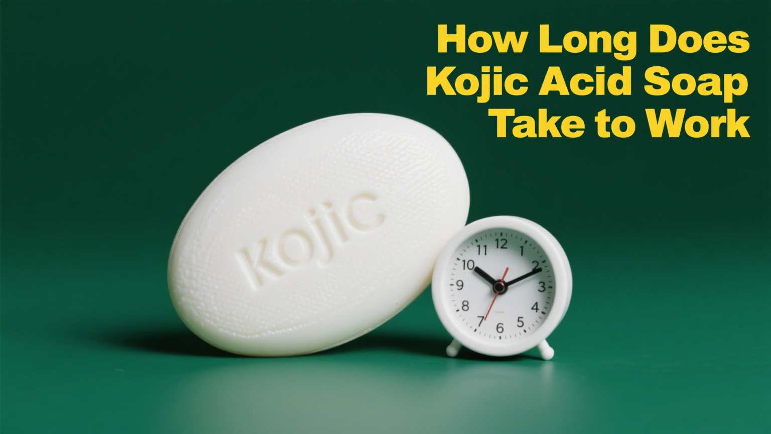 Combien de temps le savon à l'acide kojique prend-il pour travailler